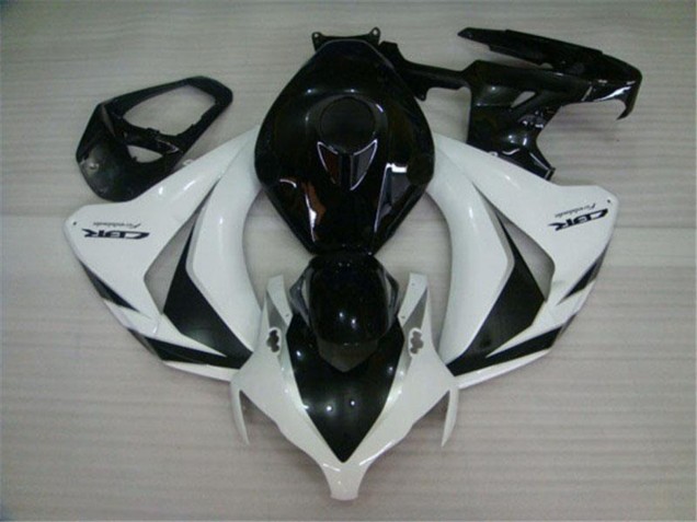 Honda CBR1000RR Motorrad Verkleidungen Kit 2008-2011 - Weiss Glanzendes Schwarz
