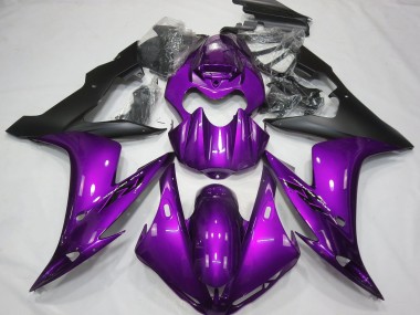 Yamaha R1 Motorrad Verkleidung 2004-2006 - Lila Matt Schwarz