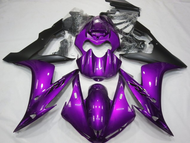 Yamaha R1 Motorrad Verkleidung 2004-2006 - Lila Matt Schwarz