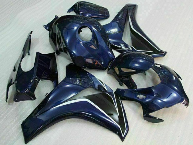 Honda CBR1000RR Motorrad Verkleidung 2008-2011 - Dunkel Blau Glanzendes Schwarz