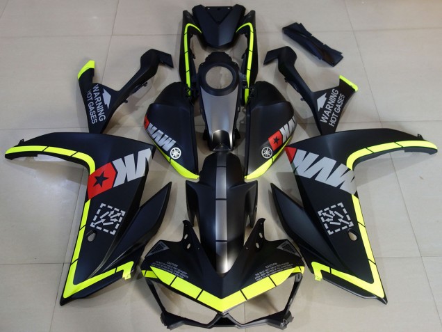 Yamaha R3 Motorrad Verkleidung 2015-2018 - Gelb Grau Matt Schwarz Stern