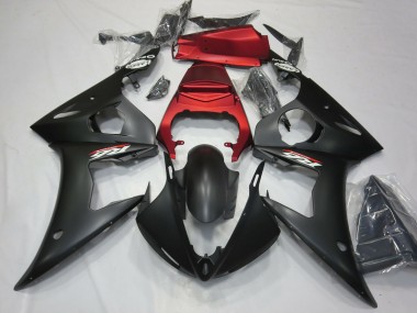 Yamaha R6 Motorrad Verkleidung 2003-2004 - Rot Matt Schwarz