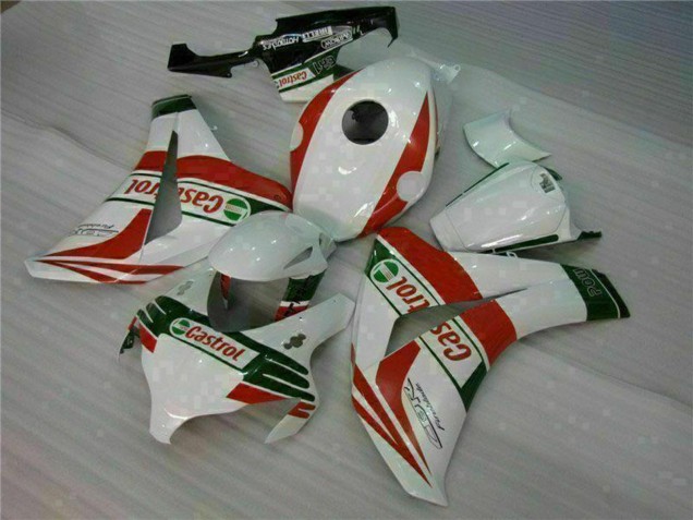 Honda CBR1000RR Motorrad Verkleidung 2008-2011 - Weiss Rot Grun Castrol