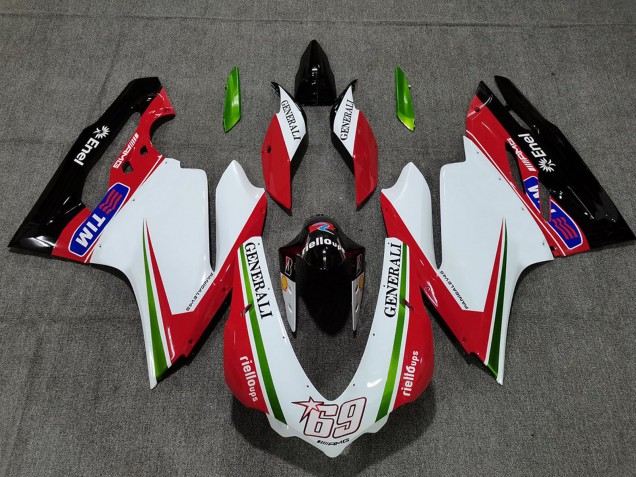 Ducati 959 1299 Motorrad Verkleidung 2015-2020 - Weiss Rot Grun Glanzendes Schwarz Generali Tim 69