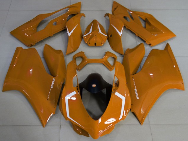 Ducati 1199 Motorrad Verkleidung 2011-2014 - Braun Weiss