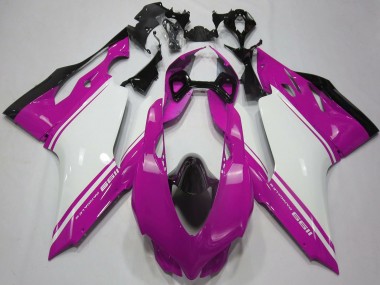 Ducati 1199 Motorrad Verkleidung 2011-2014 - Rosa Weiss Schwarz