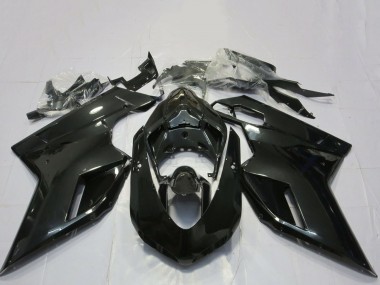 Ducati 848 1098 1198 Motorrad Verkleidung 2007-2014 - Glanzendes Schwarz
