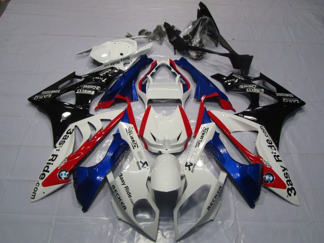 BMW S1000RR Motorrad Verkleidung 2009-2014 - Weiss Rot Blau Glanzendes Schwarz Easy Ride