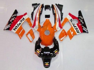 Honda CBR600 F2 Motorrad Verkleidung 1991-1994 - Orange Weiss Rot Glanzendes Schwarz Repsol