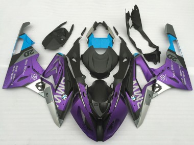 BMW S1000RR Motorrad Verkleidung 2017-2018 - Silber Lila Blau Matt Schwarz