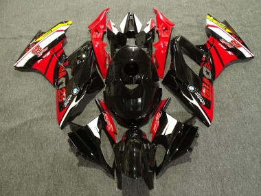 BMW S1000RR Motorrad Verkleidung 2015-2016 - Weiss Rot Gelb Glanzendes Schwarz