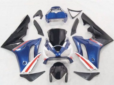 Triumph Daytona 675 Motorrad Verkleidung 2006-2008 - Blau Weiss Rot Glanzendes Schwarz