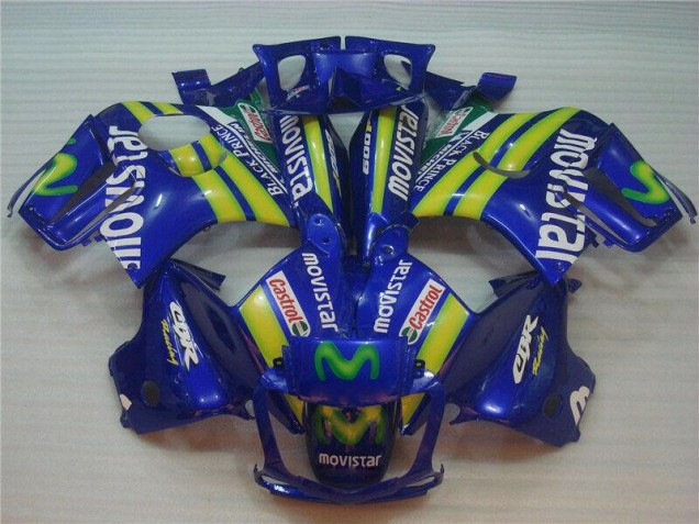 Honda CBR600 F3 Motorrad Verkleidung 1995-1996 - Blau Grun Gelb MoviStar Rot Castrol