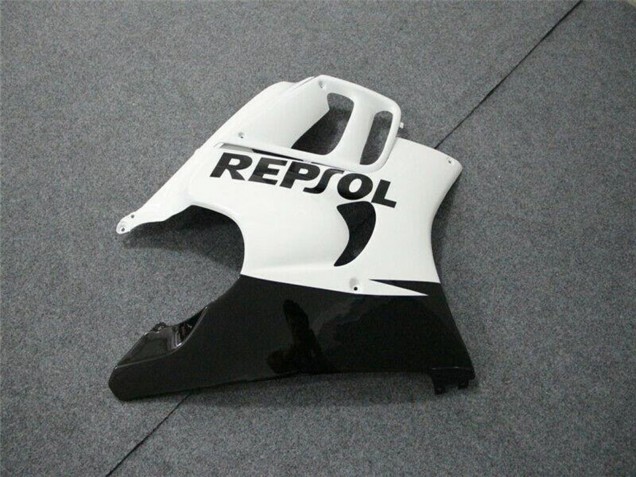 Honda CBR600 F3 Motorrad Verkleidung 1997-1998 - Weiss Glanzendes Schwarz Repsol