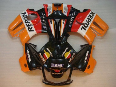 Honda CBR600 F3 Motorrad Verkleidung 1995-1996 - Orange Weiss Rot Glanzendes Schwarz Repsol