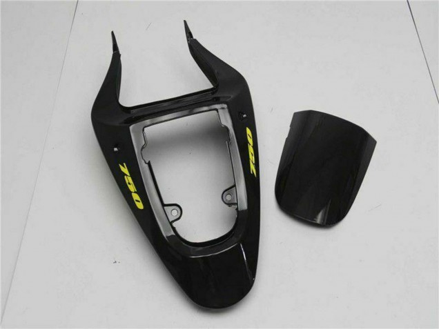 Suzuki GSXR 600/750 Motorrad Verkleidung 2001-2003 - Glanzendes Schwarz Gelb Flamme