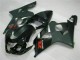 Suzuki GSXR 600/750 Motorrad Verkleidung 2004-2005 - Glanzendes Schwarz Matt Schwarz Rot Aufkleber