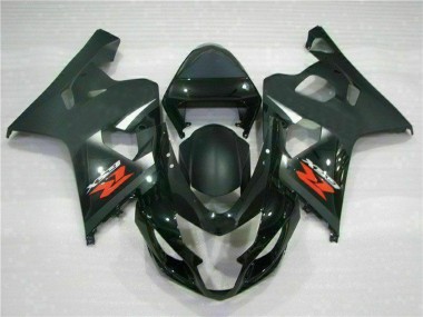 Suzuki GSXR 600/750 Motorrad Verkleidung 2004-2005 - Glanzendes Schwarz Matt Schwarz Rot Aufkleber