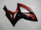 Suzuki GSXR 600/750 Motorrad Verkleidung 2006-2007 - Rot Glanzendes Schwarz