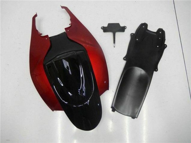 Suzuki GSXR 600/750 Motorrad Verkleidung 2006-2007 - Rot Glanzendes Schwarz