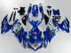 Suzuki GSXR 600/750 Motorrad Verkleidung 2008-2010 - Blau Weiss Grun Schwarz