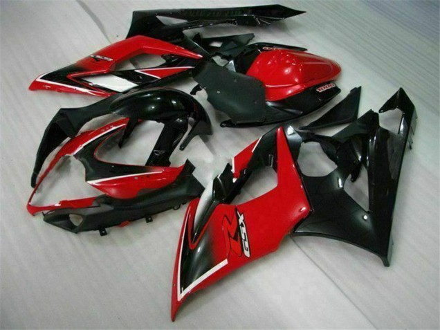 Suzuki GSXR 1000 Motorrad Verkleidung 2005-2006 - Rot Glanzendes Schwarz Matt Schwarz