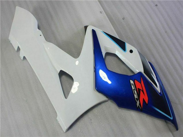Suzuki GSXR 1000 Motorrad Verkleidung Kit 2005-2006 - Weiss Blau Glanzendes Schwarz