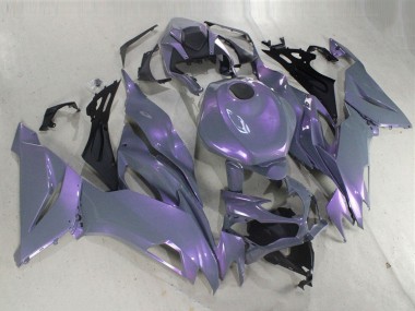 Kawasaki ZX6R Motorrad Verkleidung 2019-2022 - Chameleon Grau Dazz Perl Lila