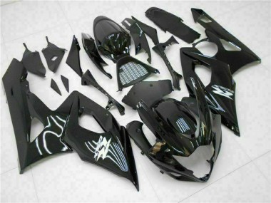 Suzuki GSXR 1000 Motorrad Verkleidung 2005-2006 - Glanzendes Schwarz