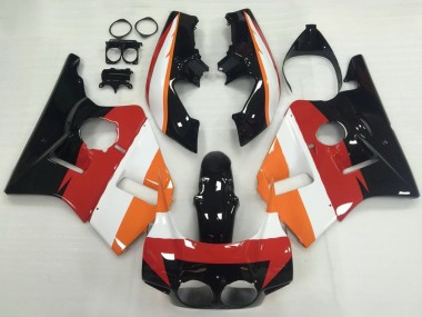 Honda CBR400RR NC23 Motorrad Verkleidung 1987-1989 - Orange Weiss Rot Glanzendes Schwarz