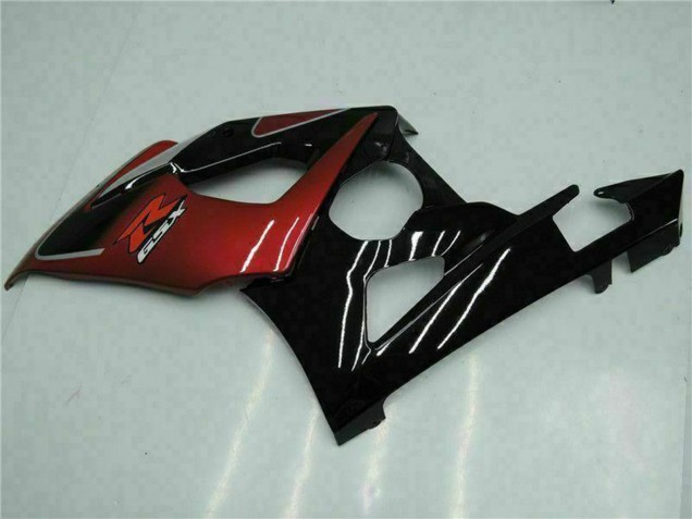 Suzuki GSXR 1000 Motorrad Verkleidung 2005-2006 - Rot Silber Glanzendes Schwarz