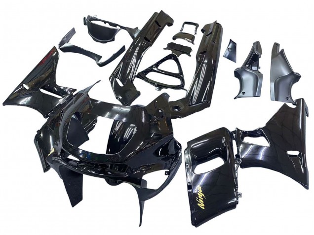 Kawasaki ZZR600 Motorrad Verkleidung 1998-2003 - Glanzendes Schwarz Gold Ninja