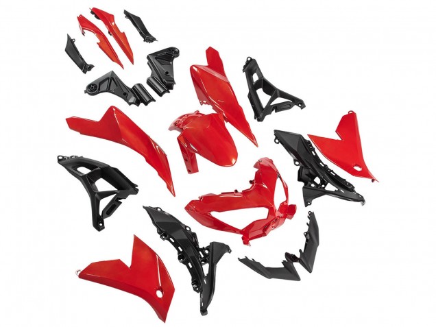 Kawasaki Versys 650 Motorrad Verkleidung 2021-2024 - Rot Schwarz