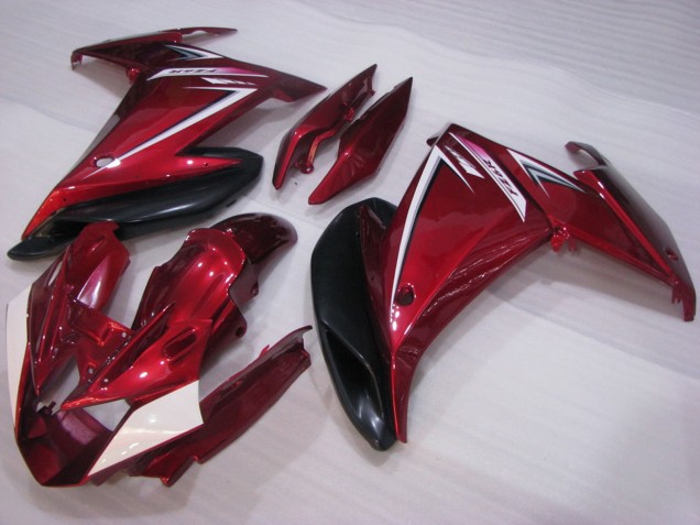 Yamaha FZ6R Motorrad Verkleidung 2009-2015 - Rot Weiss Schwarz