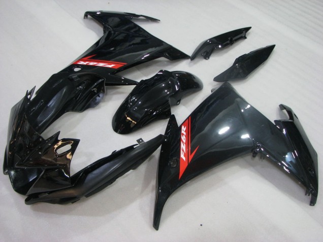 Yamaha FZ6R Motorrad Verkleidung 2009-2015 - Glanzendes Schwarz Rot
