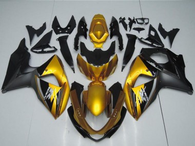 Suzuki GSXR 1000 Motorrad Verkleidung 2009-2016 - Gold Matt Schwarz