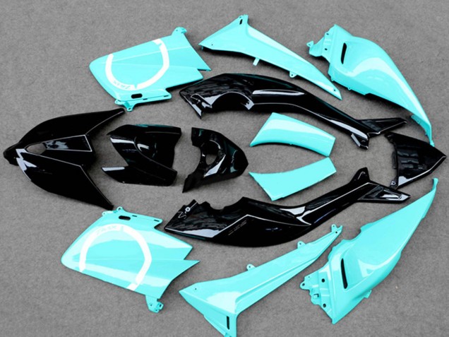 Yamaha TMAX530 Motorrad Verkleidung 2012-2014 - Hellblau Glanzendes Schwarz