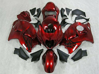 Suzuki GSXR 1300 Hayabusa Motorrad Verkleidung 1996-2007 - Rot Schwarz