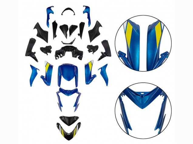 Suzuki GSX-S 1000 Motorrad Verkleidung 2015-2020 - Schwarz Blau