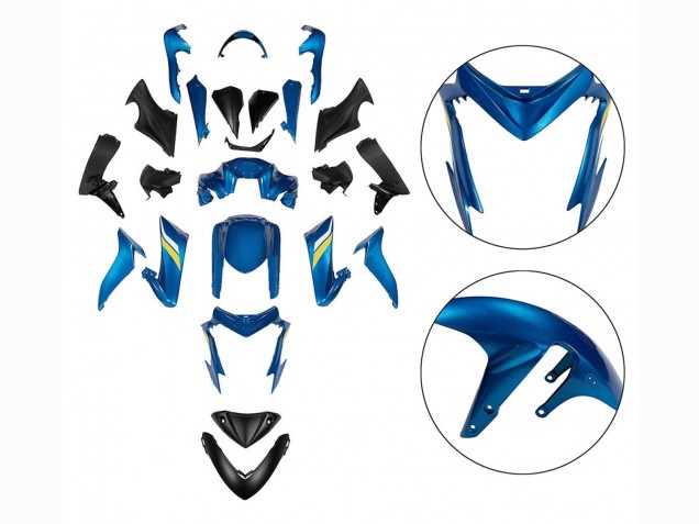 Suzuki GSX-S 1000 Motorrad Verkleidung 2015-2020 - Schwarz Blau Gelb
