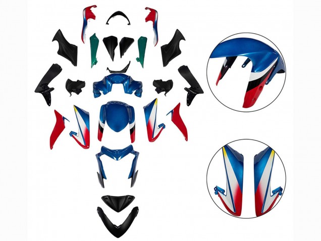 Suzuki GSX-S 1000 Motorrad Verkleidung 2015-2020 - Blau Rot Schwarz