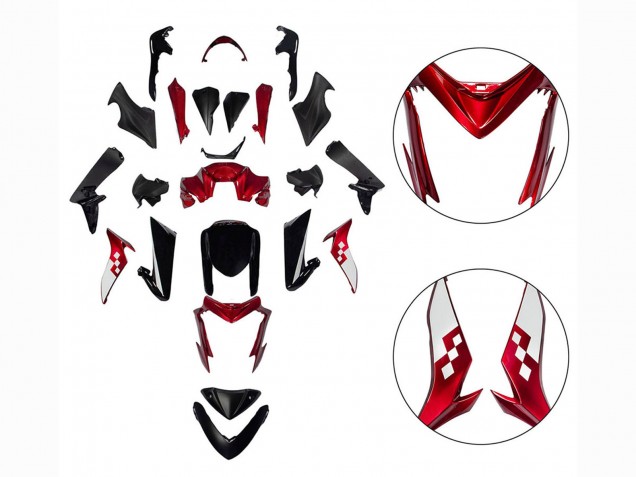 Suzuki GSX-S 1000 Motorrad Verkleidung 2015-2020 - Rot Schwarz