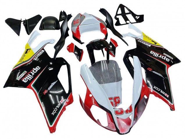 Aprilia RSV1000 Motorrad Verkleidung 2003-2006 - Weiss Rot Schwarz Gelb 58