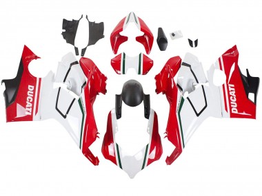 Ducati Panigale V4 V4S Motorrad Verkleidung 2018-2019 - Weiss Rot Matt Schwarz