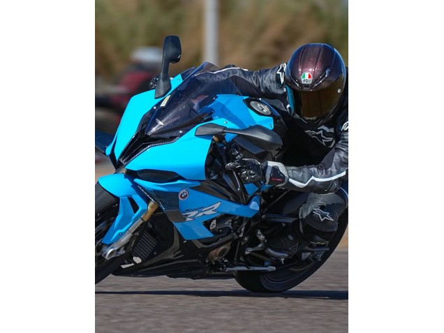 BMW S1000RR Motorrad Verkleidung 2019-2022 - Blau Schwarz Carbonfaser
