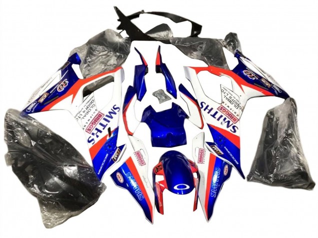 BMW S1000RR Motorrad Verkleidung 2019-2022 - Blau Rot Weiss Smiths