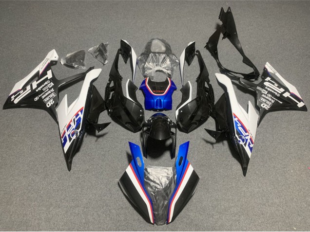 BMW S1000RR Motorrad Verkleidung 2019-2022 - Weiss Schwarz Blau