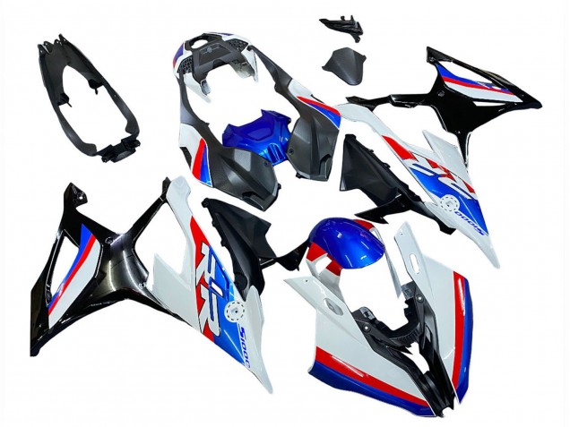 BMW S1000RR Motorrad Verkleidung 2019-2022 - Weiss Blau Rot