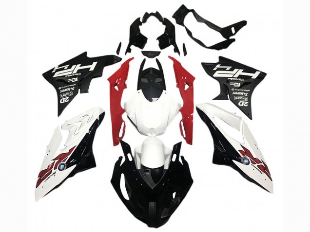 BMW S1000RR Motorrad Verkleidung 2017-2018 - Weiss Rot Matt Schwarz