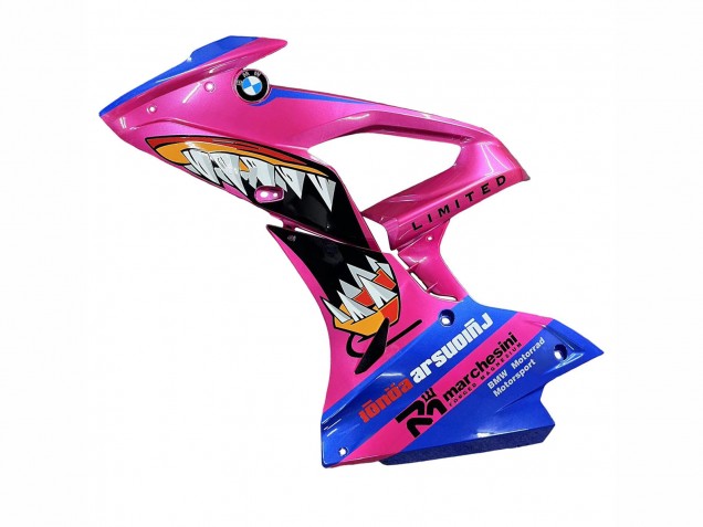 BMW S1000RR Motorrad Verkleidung 2017-2018 - Rosa Blau Gelb Hai